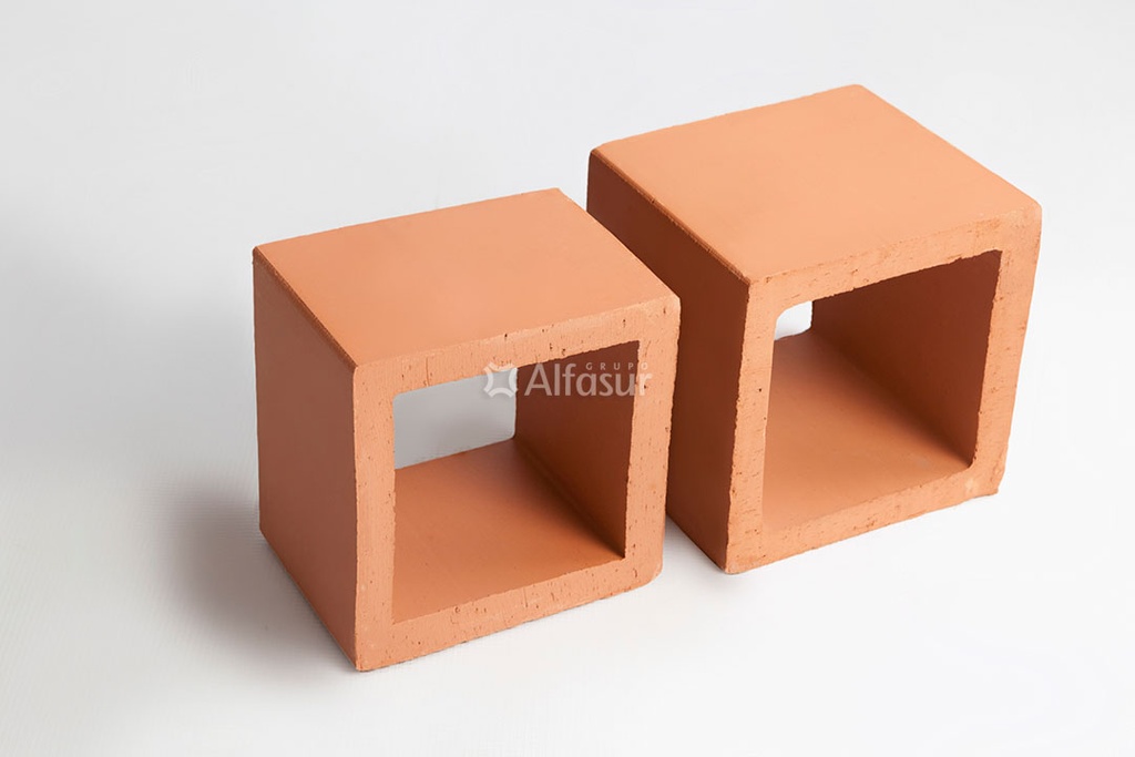BLOQUE VENT ARCILLA CUAD. 15x15x15cms: