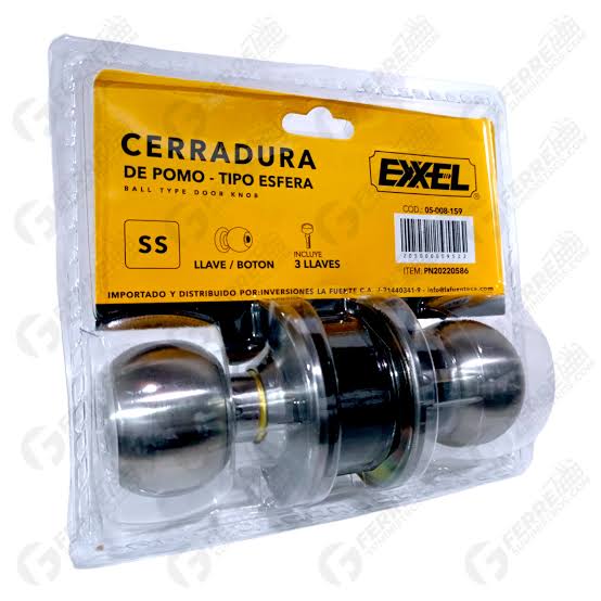 CERRAD POMO HAB PLATEADA EXXEL