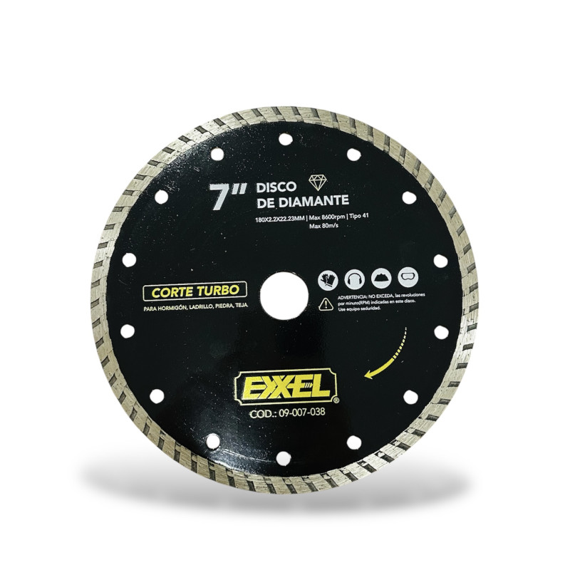 DISCO DIAM 7" EXXEL TURBO: