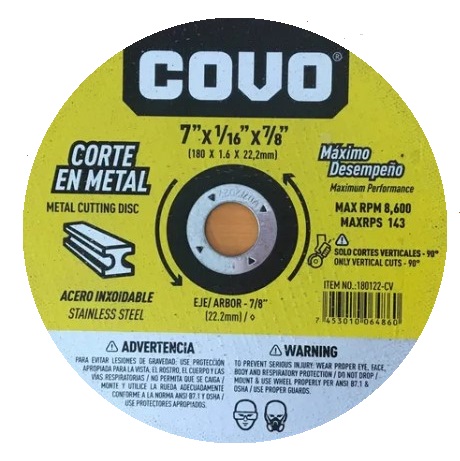 DISCO MET 7" EXT/PLANO COVO: