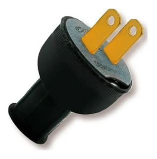 ENCHUFE DOMESTICO REDONDO NEGRO: