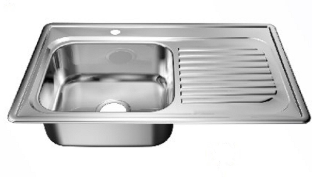 FREGAD A/INOX 80x40 EMPOT 1H DER: