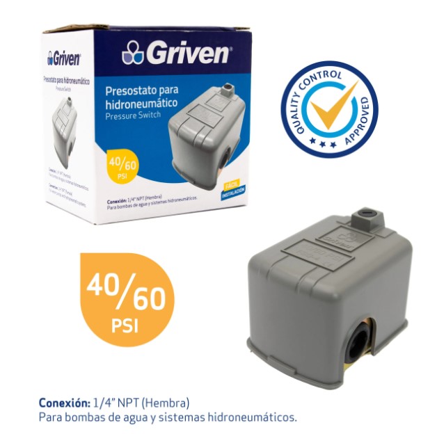 PRESOSTATO GRIVEN 40/60 PSI:
