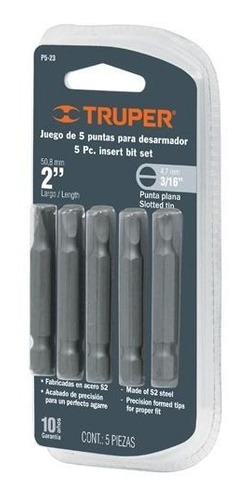 PUNTAS DEST TRUPER PLANO 3/16" x 2":