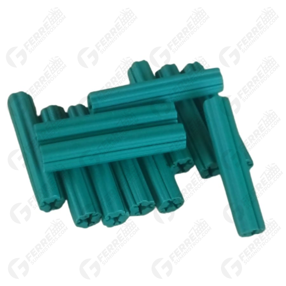 RAMPLUG PLAS VERDExBOLSA 1/4" 100 unid