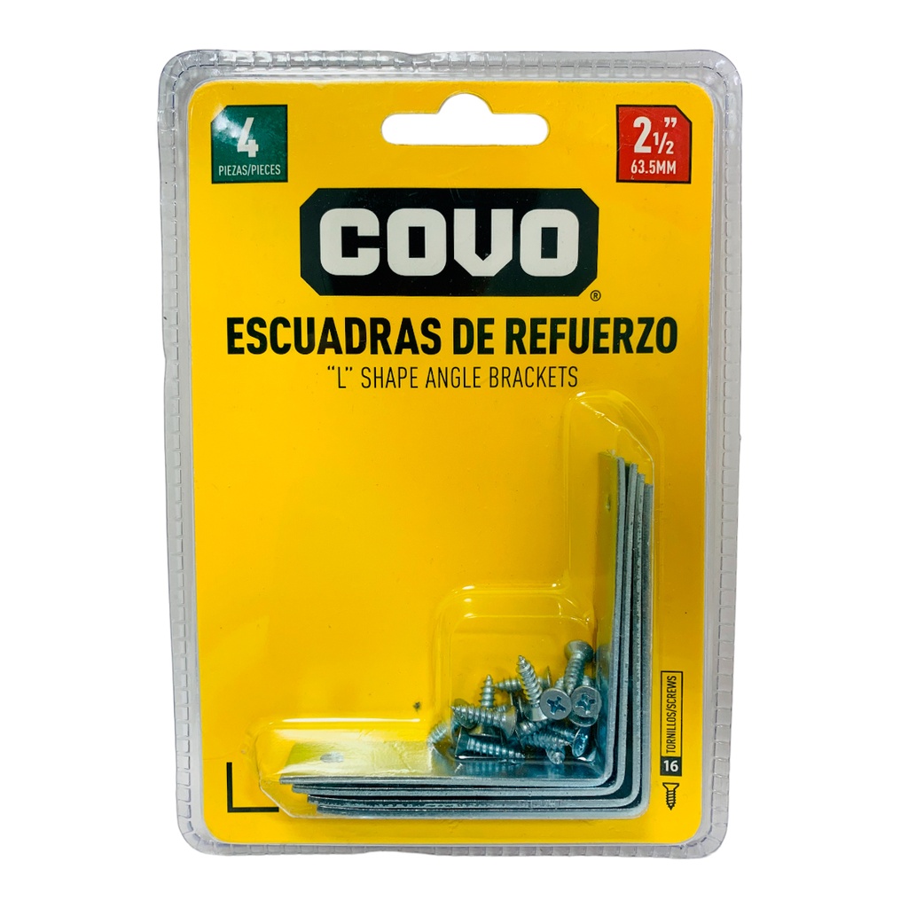ANGULO DE REFUERZO 1.1/2" C/TORN COVO: