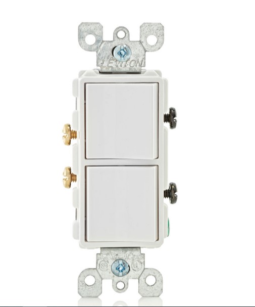 SWICH DOBLE EMP DECORA LEVITON BLANC: