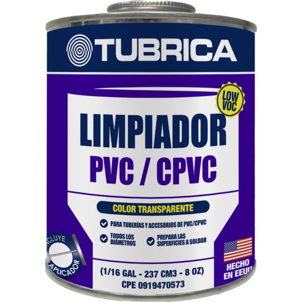 1/16 LIMPIADOR PVC/CPVC PURPURA TUBRICA: