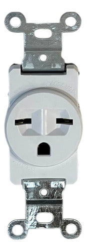 TOMA CTE EMP 220v/20Amp T/CHINO BLANCA: