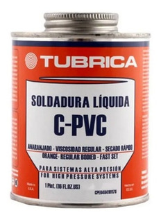 1/64 PEGA CPVC NARANJA TUBRICA: