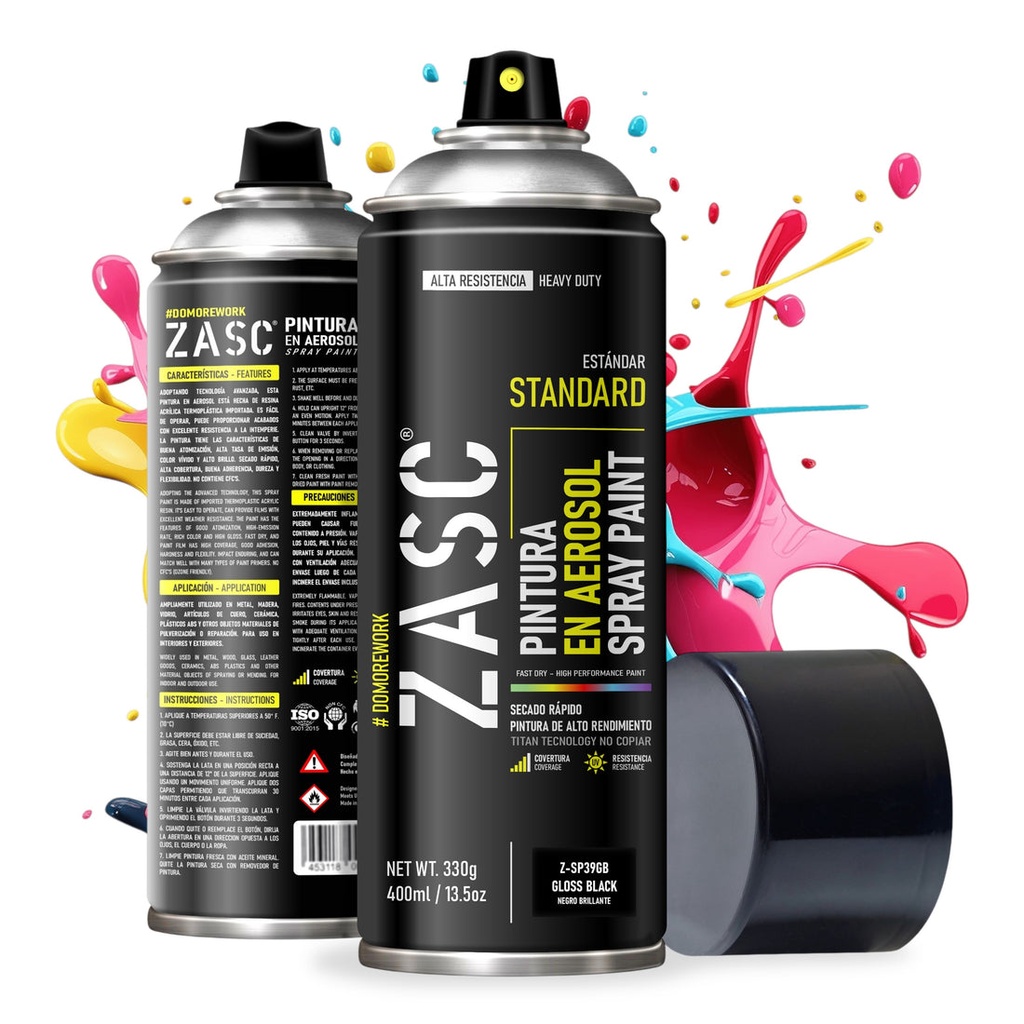 SPRAY ZASC NEGRO ALTA TEMPERATURA: