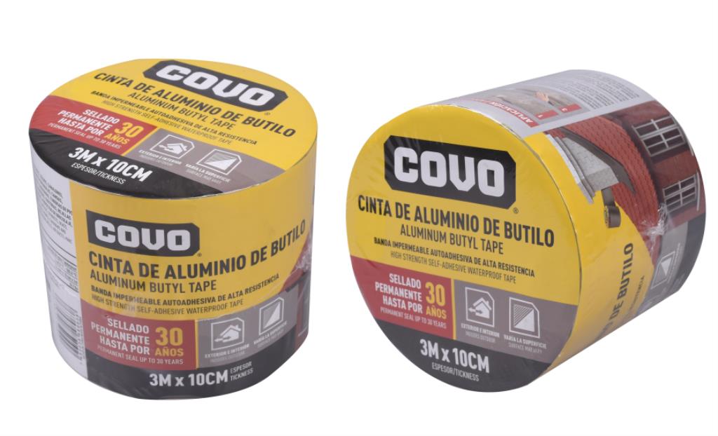 CINTA ADHES ALUM D/BUTILO COVO 3mt x10cm