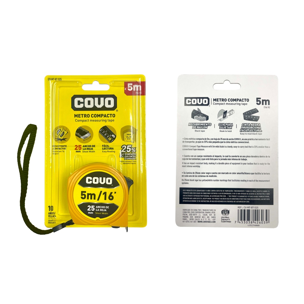 CINTA MET. 05 Mtrs COVO: