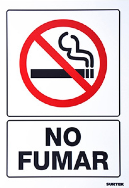 AVISO 20x06cms NO FUME