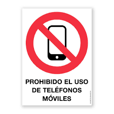 AVISO 20x06cms PROHIB USO TELF MOVIL