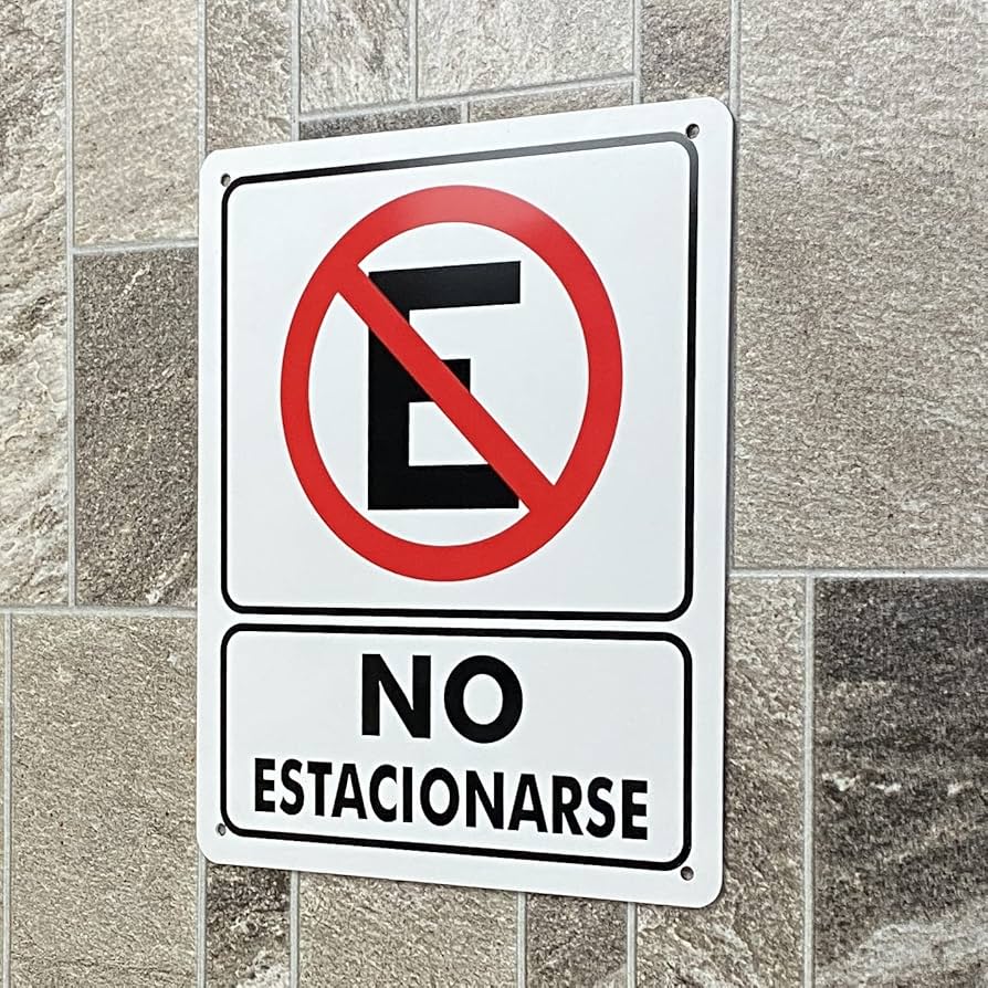 AVISO 20x25cms NO ESTACIONE