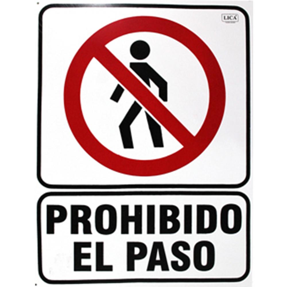 AVISO 20x30cms PROHIBIDO EL PASO