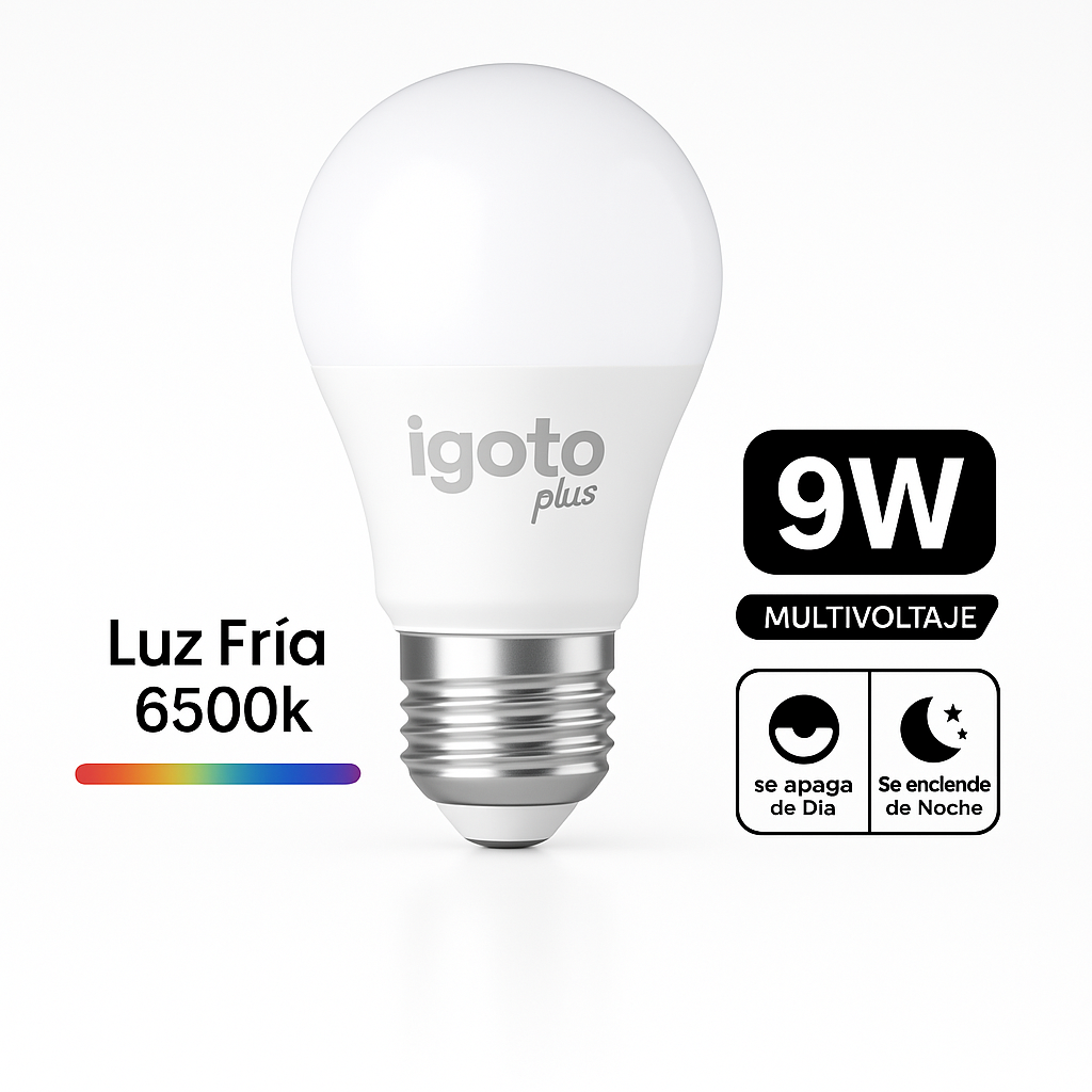 BOMBI BULBO LED 9W LIGHT SENSOR IGOTO: