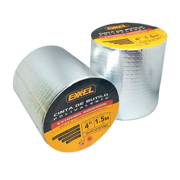 CINTA ADHES D/BUTILO 4"x10Mtrs EXXEL