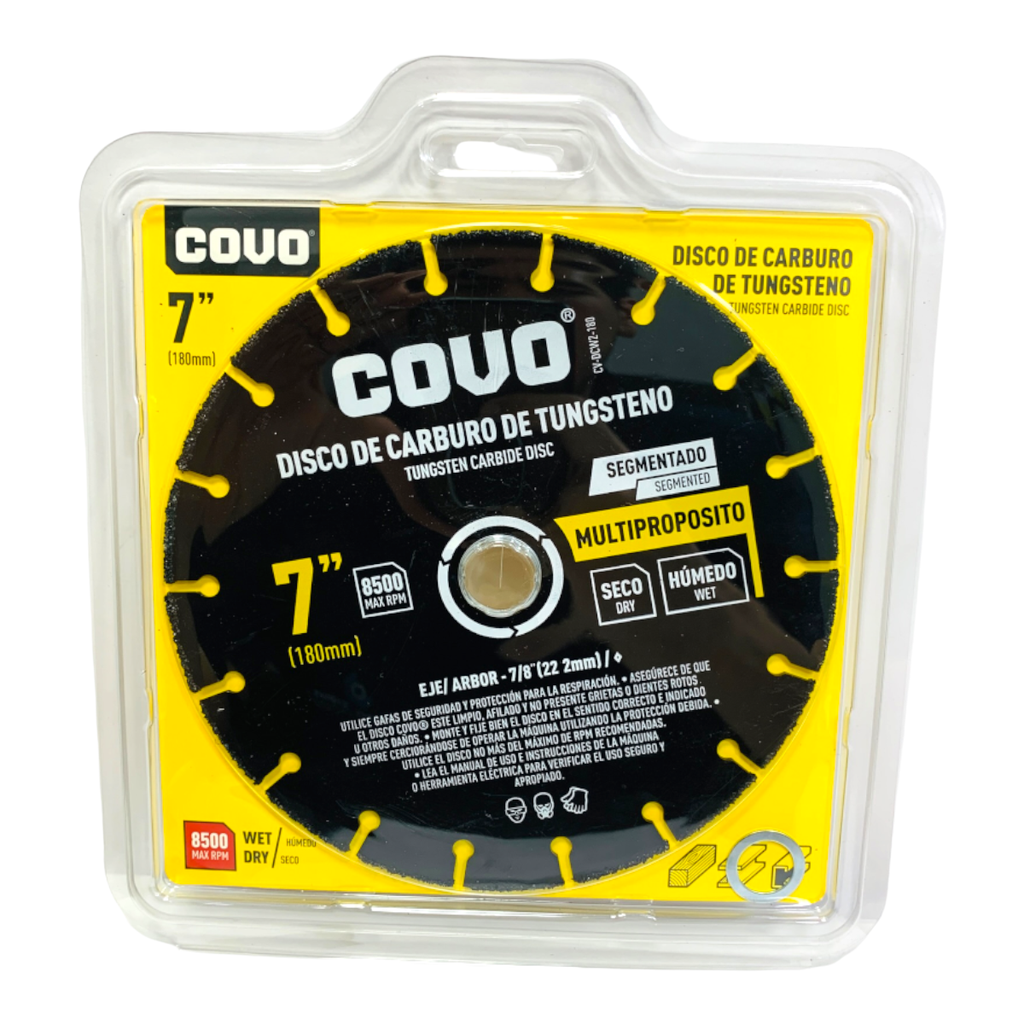 DISCO CARB. TUNGSTENO 7" COVO