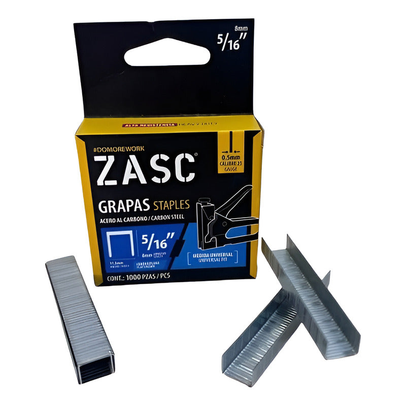 GRAPA PLANA 1/4" (1000 unid) ZASC: