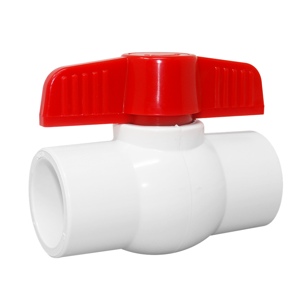 LLAVE DE BOLA PLASTICA 1.1/4" SOLDADA: