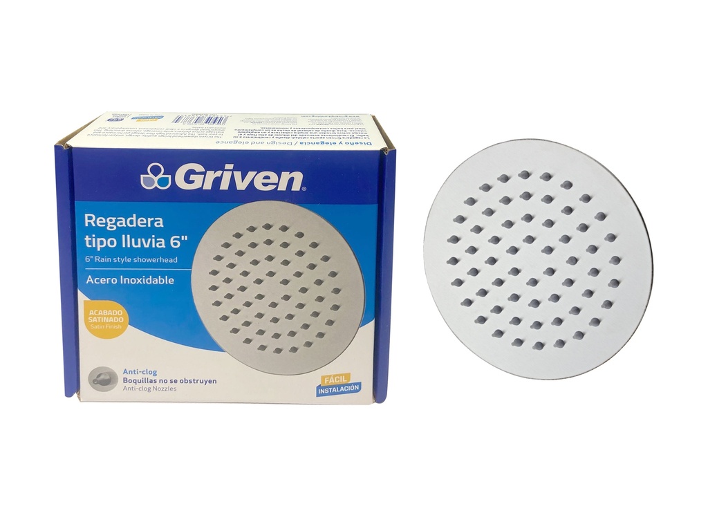 REGAD REDOND SATINADA 6" GRIVEN: