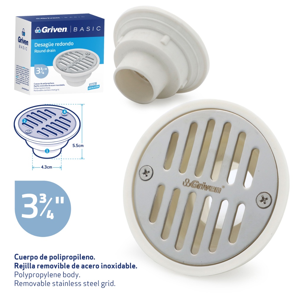 REJILLA REDONDA BASIC GRIVEN