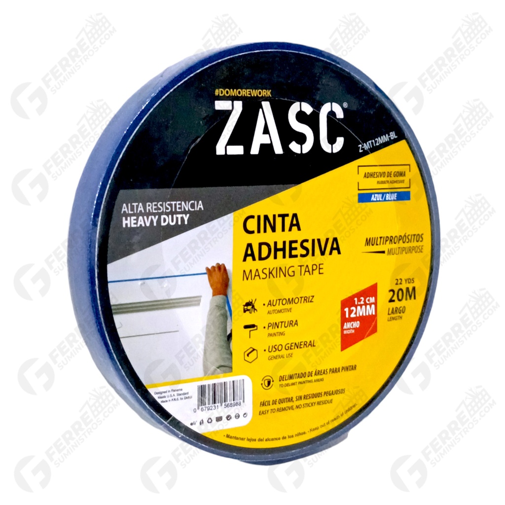 TIRRO BAJA ADHEREN 1/2" AZUL ZASC