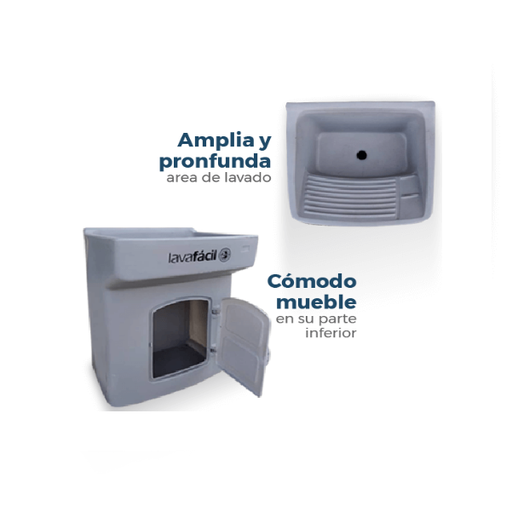 [056300] BATEA PLAST LAVAFACIL PEQ. 0,52x0,58: