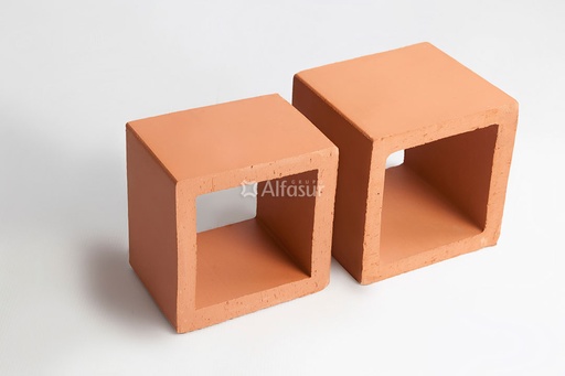 [050020] BLOQUE VENT ARCILLA CUAD. 15x15x15cms:
