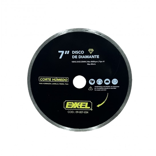 [064007] DISCO DIAM 7" EXXEL CONTINU "HUMEDO":