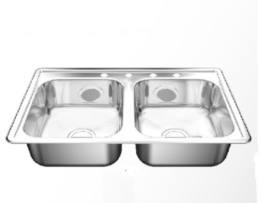 [024121-4] FREGAD A/INOX 2 PONC 84x53 LUJO 4HUE: