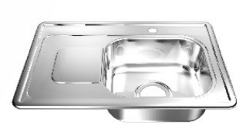 [024105] FREGAD A/INOX 60x40 PONCH/DER EMP 1H: