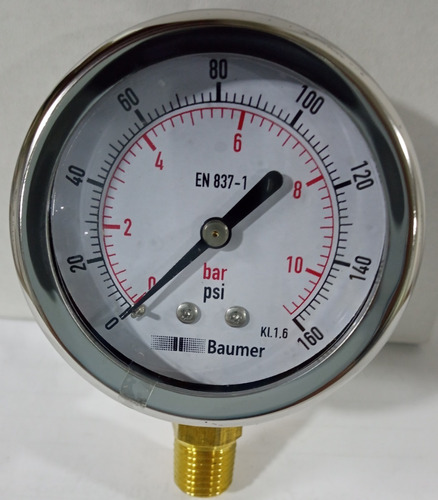 [022610] MANOMETRO 160 PSI - 10 BAR|+0