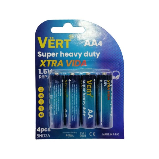 [123021] PILA CARBON AA x 4 VERT: