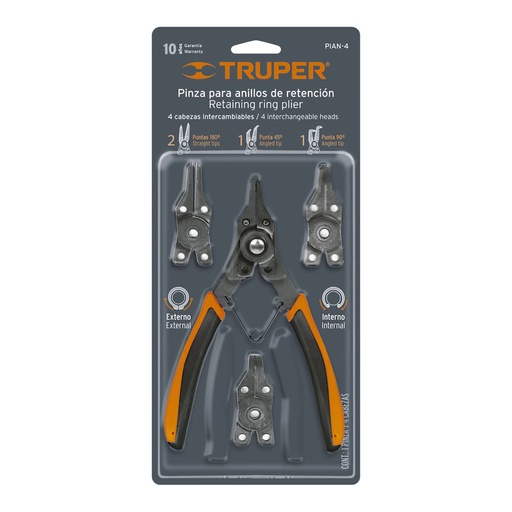 [T17355] PINZA P/RETEN TRUPER 4 CABEZALES: