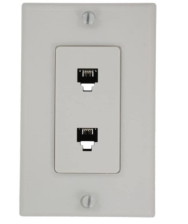 [136957] TOMA P/TELEF EMP DOBLE LEVITON DECOR: