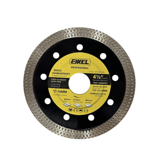 [068006] DISCO DIAMANT P/CERAMICA 4 1/2" EXXEL