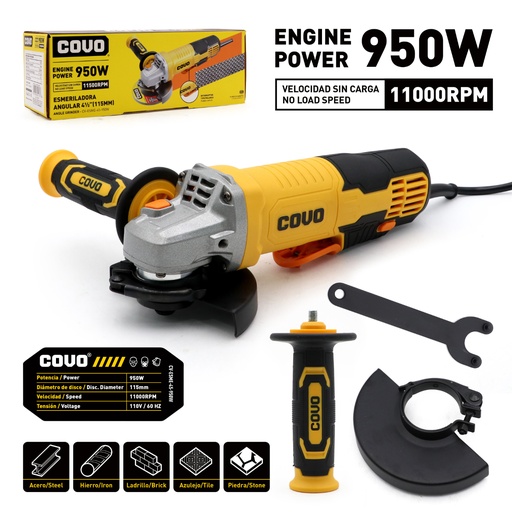 [006442] ESMERIL ANGULAR 41/2"  950W COVO: