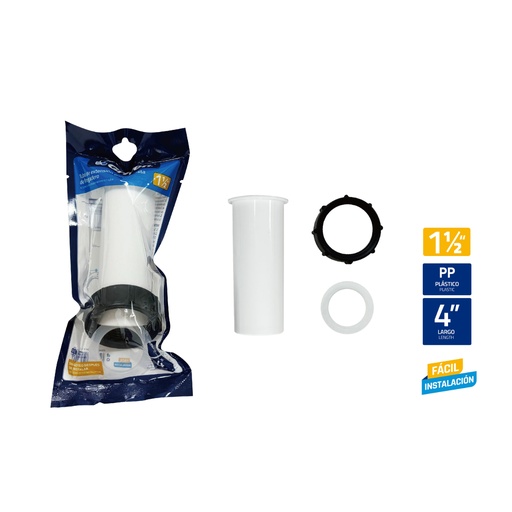 [022406] EXT PLAST C/TUERCA 1 1/2"x4" GRIVEN: