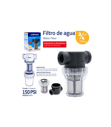 [127222] FILTRO DE AGUA 3/4" GRIVEN: