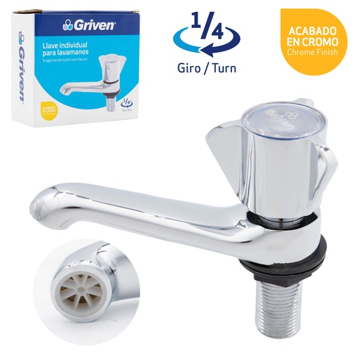[020530] LLAVE LAV INDIV PLAST/CROM GRIVEN