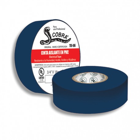 [124282] TEIPE COBRA 3/4" x 18 mtr AZUL:
