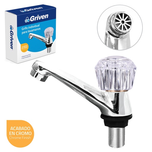 [023500] LLAVE INDIVIDUAL LAVAMANOS METALICA GRIV